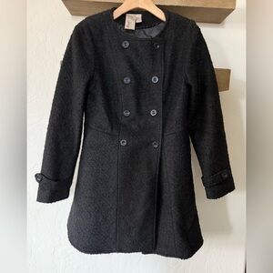 Forever 21|Wool blend black peacoat,tweed style in classic feminine style••Large
